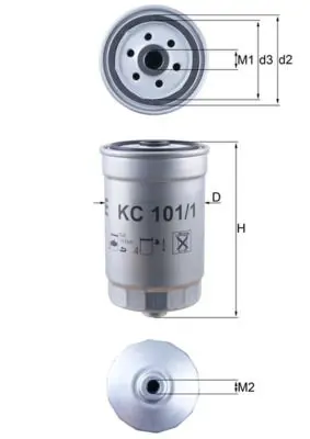 MAHLE KC1011 ФИЛЬТР ТОПЛИВНЫЙ