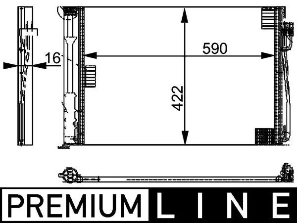 MAHLE AC344000P Конденсатор, кондиционер