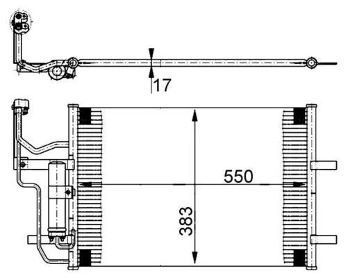 MAHLE AC386000S Конденсатор, кондиционер