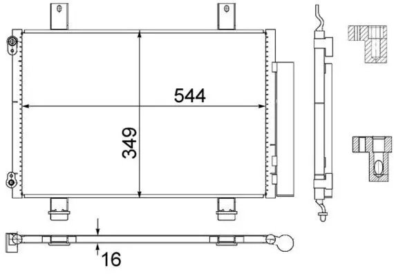 MAHLE AC456000S Конденсатор, кондиционер