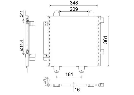 MAHLE AC459001S Конденсатор, кондиционер