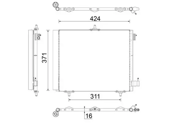 MAHLE AC460000S Конденсатор, кондиционер