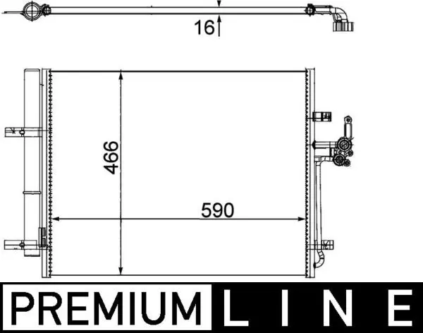 MAHLE AC500000P Конденсатор, кондиционер