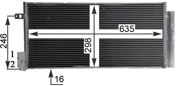 MAHLE AC505001S Конденсатор, кондиционер