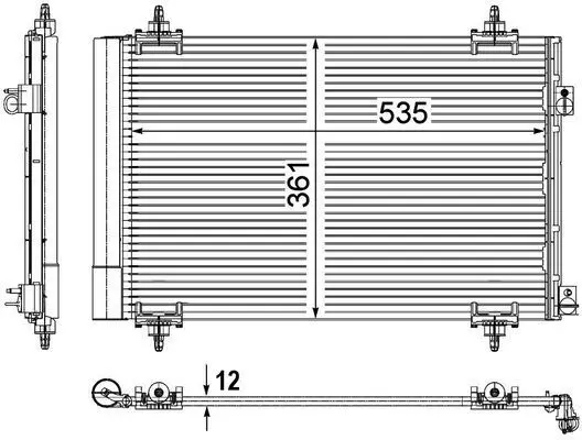 AC 587 000P Condenser, air conditioning