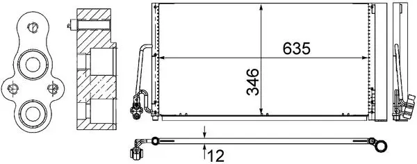 MAHLE AC590000S Конденсатор, кондиционер