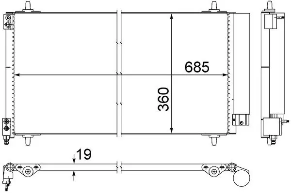 MAHLE AC592000S Конденсатор, кондиционер