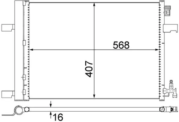 MAHLE AC636000S Конденсатор, кондиционер