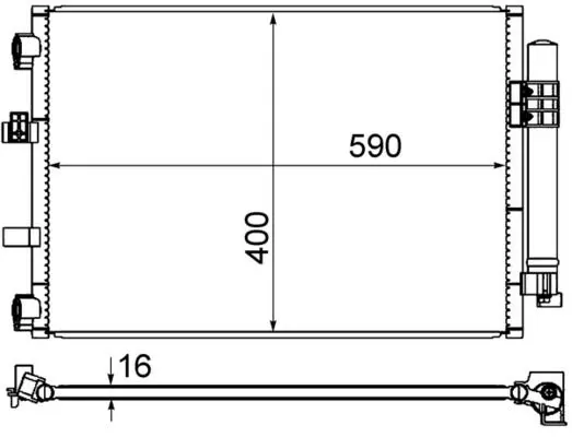 MAHLE AC861000S Конденсатор, кондиционер