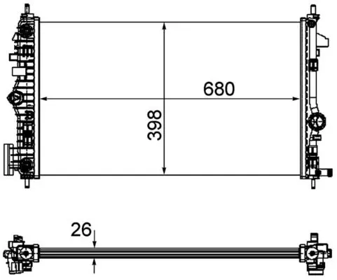 MAHLE CR1103000P Радиатор, охлаждение двигателя