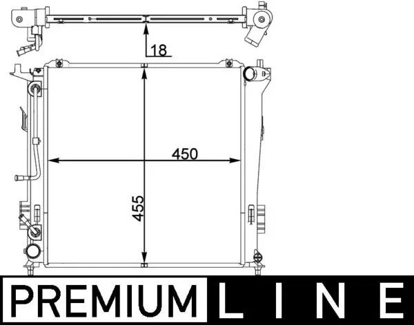 MAHLE CR1404000P Радиатор, охлаждение двигателя