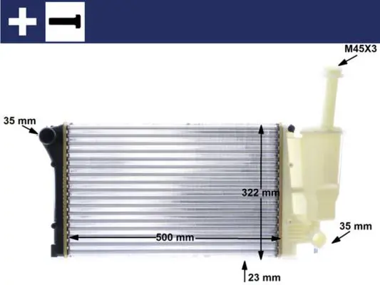 MAHLE CR1451000S Радиатор, охлаждение двигателя