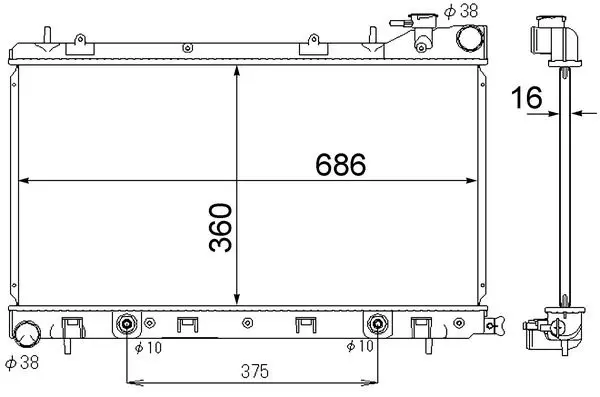 MAHLE CR1874000S Радиатор, охлаждение двигателя