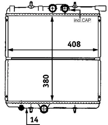 CR 527 000S Радиатор охлаждающей жидкости