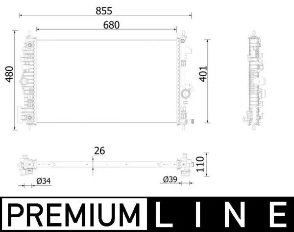 MAHLE CR928000P Радиатор, охлаждение двигателя