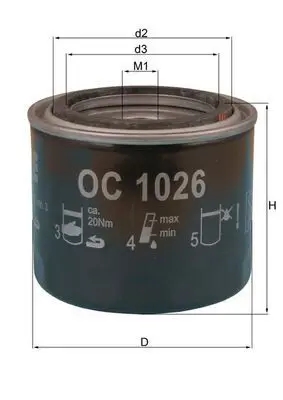 MAHLE OC1026 Фильтр