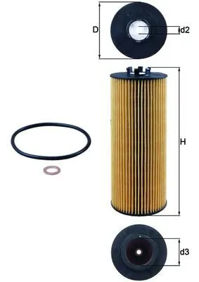 MAHLE OX164D Фильтр масляный AUDI: A4