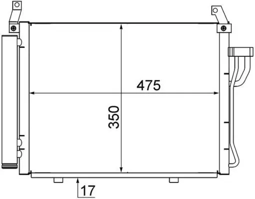 MAHLE AC17000S Конденсатор, кондиционер
