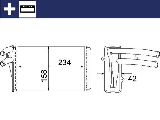 MAHLE AH54000S Теплообменник салона