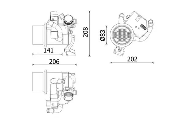 MAHLE CE39000P Радиатор, рециркуляция ОГ