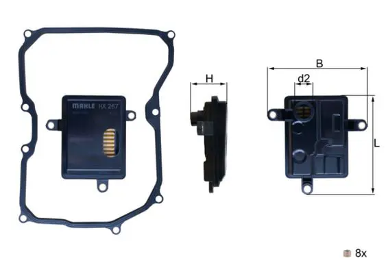 MAHLE HX267D Гидрофильтр, автоматическая