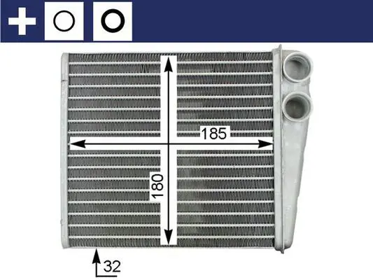 AH 208 000S Радиатор печки AUDI A3/Q3/TT