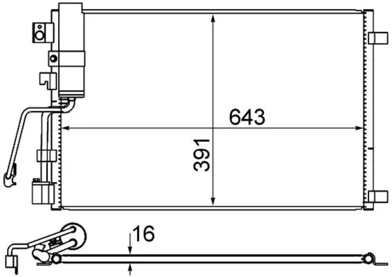 MAHLE AC605000S Конденсатор, кондиционер