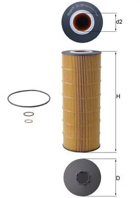 MAHLE OX168D Фильтр масляный