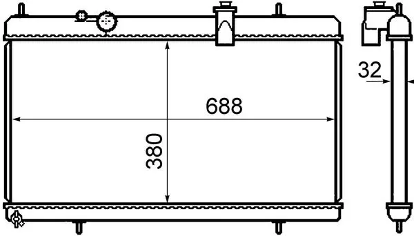 CR 801 000S Радиатор охлаждающей жидкости