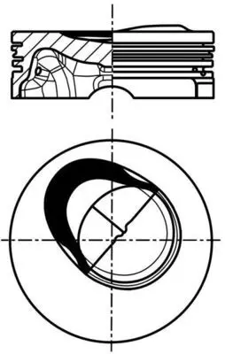 MAHLE 028PI00130000 Поршень ДВС AUDI. VW 1.2TSI