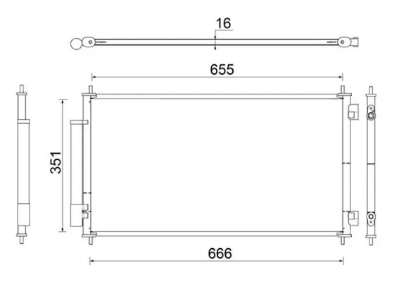 MAHLE AC811000S Конденсатор, кондиционер