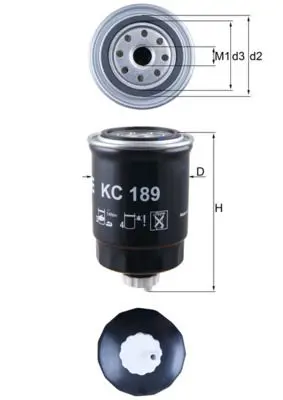 KC 189 Фильтр топливный NISSAN: