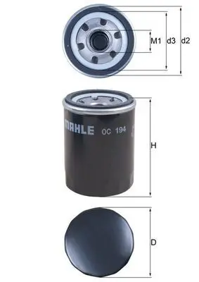 MAHLE OC194 Фильтр масляный FORD USA:
