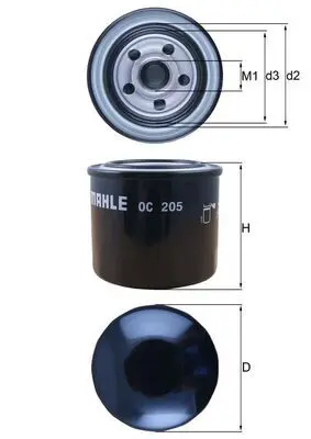 MAHLE OC205 Фильтр масляный