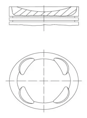 MAHLE 081PI00104000 Поршень ДВС с кольцами
