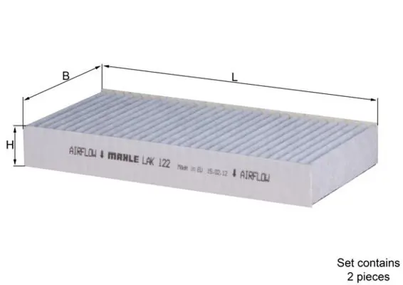 MAHLE LAK122S Фильтр салона (угольный)