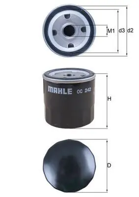 MAHLE OC242 Фильтр масляный