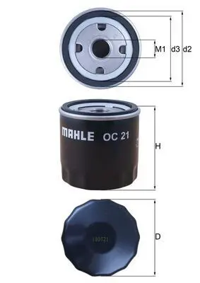 MAHLE OC21 Фильтр масляный