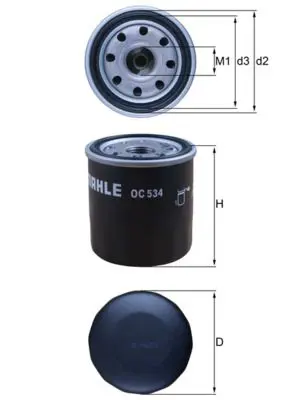 MAHLE OC534 Фильтр масляный