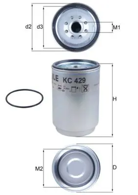MAHLE KC429D Сменный топливный фильтр