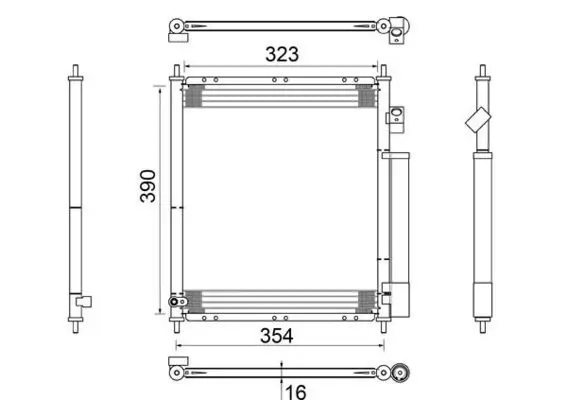 MAHLE AC387000S Конденсатор, кондиционер