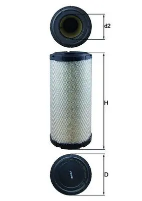 MAHLE LX1241 Фильтр воздушный
