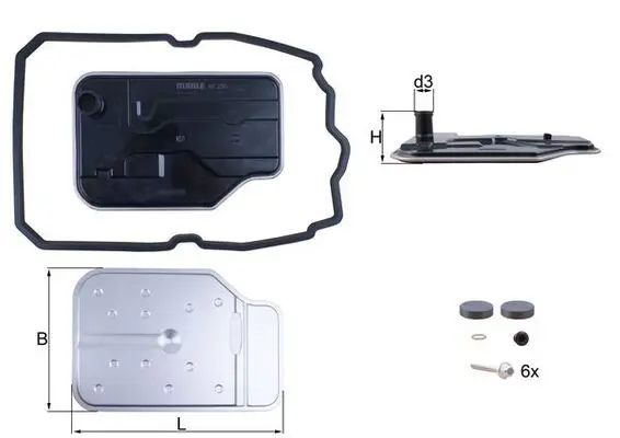 MAHLE HX230KIT Гидрофильтр, автоматическая