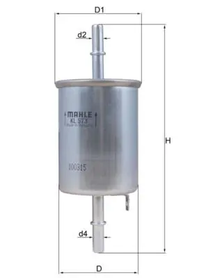 MAHLE KL573 Фильтр топливный CHEVROLET: