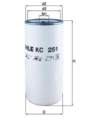 MAHLE KC251 Фильтр топливный Volvo