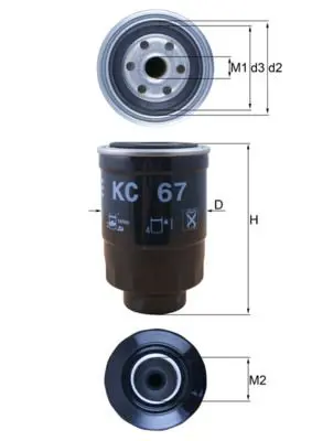 MAHLE KC67 Фильтр топливный FORD: