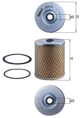 MAHLE OX79D Фильтр