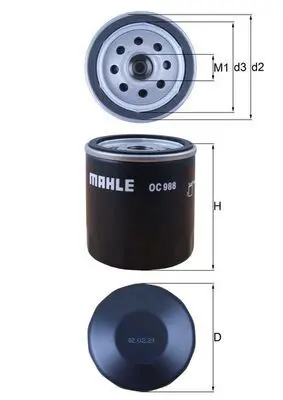 MAHLE OC988 Фильтр масляный CHRYSLER: