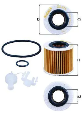 MAHLE OX416D2 Фильтр масляный