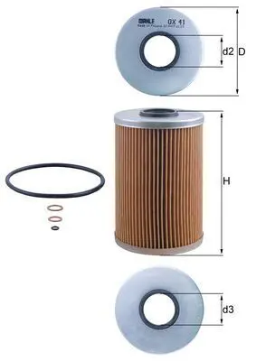 MAHLE OX41D Фильтр масляный
